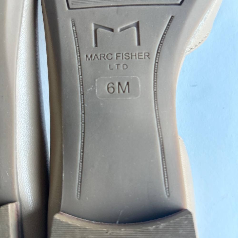 Marc Fisher Cream Leather Point Toe Flats size 6 - Picture 9 of 12